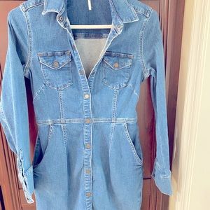 Free People Blue Mini Dress